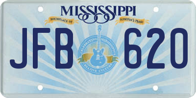 MS license plate JFB620