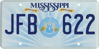 MS license plate JFB622