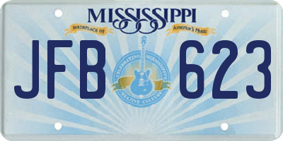 MS license plate JFB623