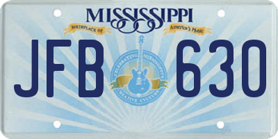 MS license plate JFB630
