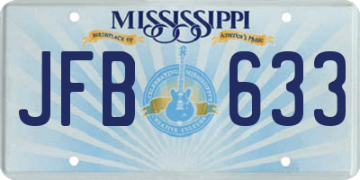 MS license plate JFB633