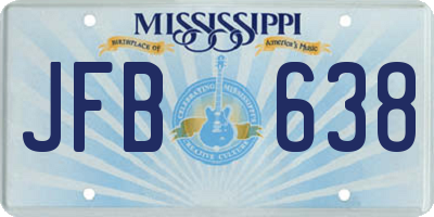 MS license plate JFB638