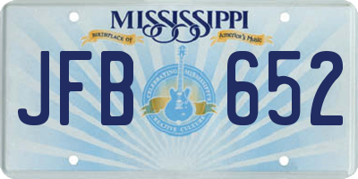 MS license plate JFB652