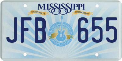 MS license plate JFB655