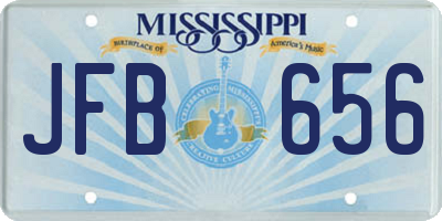 MS license plate JFB656