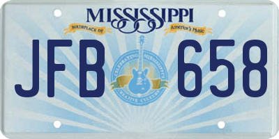 MS license plate JFB658