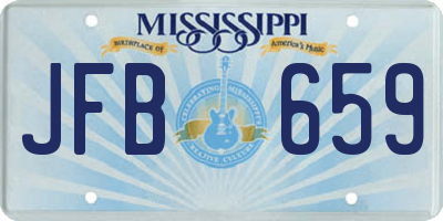 MS license plate JFB659