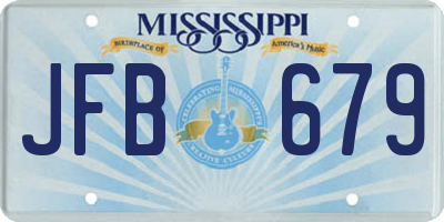 MS license plate JFB679