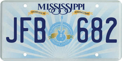 MS license plate JFB682