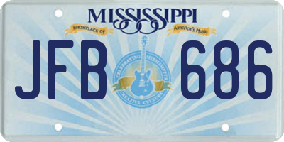 MS license plate JFB686