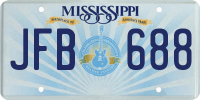 MS license plate JFB688