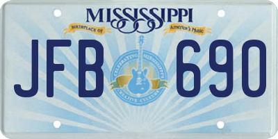 MS license plate JFB690