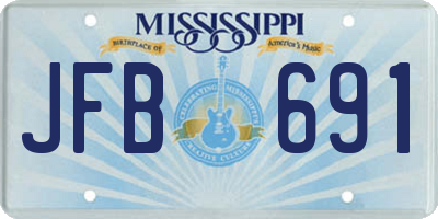 MS license plate JFB691