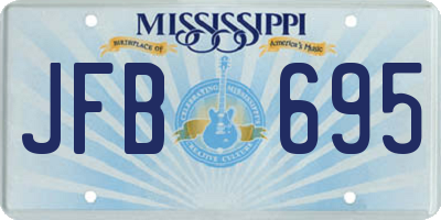 MS license plate JFB695
