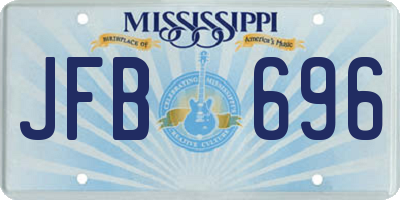 MS license plate JFB696