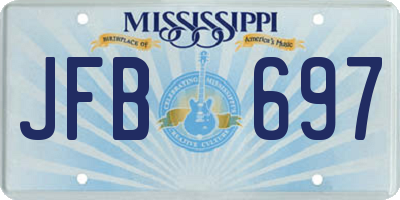 MS license plate JFB697