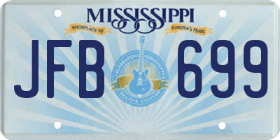 MS license plate JFB699