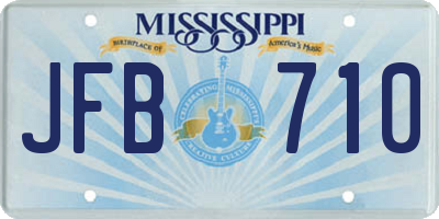 MS license plate JFB710