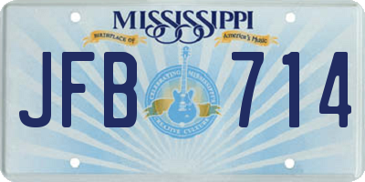 MS license plate JFB714