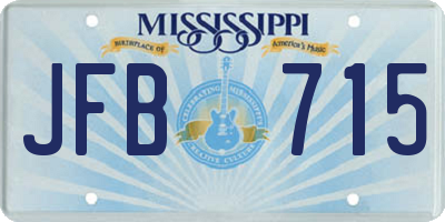 MS license plate JFB715