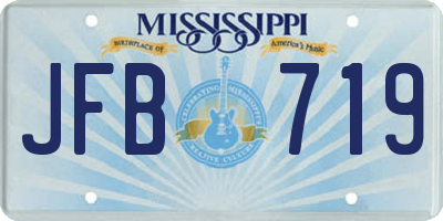 MS license plate JFB719
