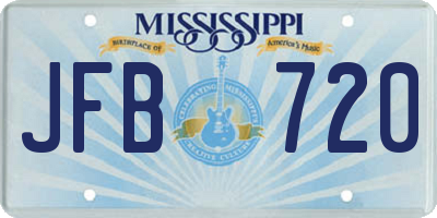 MS license plate JFB720