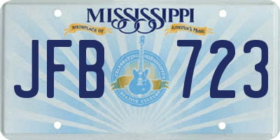MS license plate JFB723