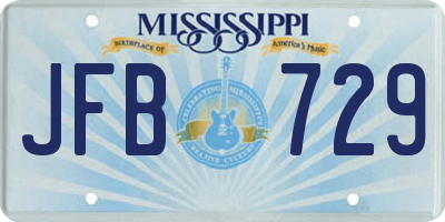 MS license plate JFB729