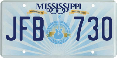 MS license plate JFB730