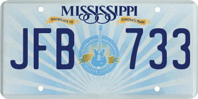 MS license plate JFB733