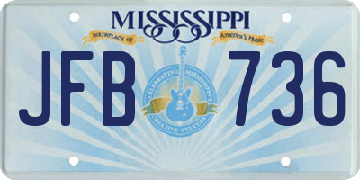 MS license plate JFB736