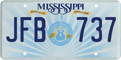 MS license plate JFB737