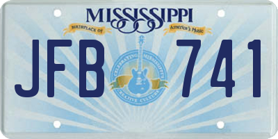 MS license plate JFB741