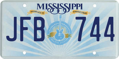 MS license plate JFB744
