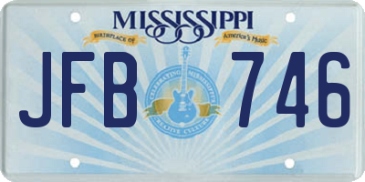 MS license plate JFB746