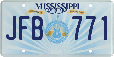 MS license plate JFB771
