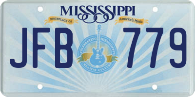 MS license plate JFB779