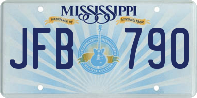 MS license plate JFB790