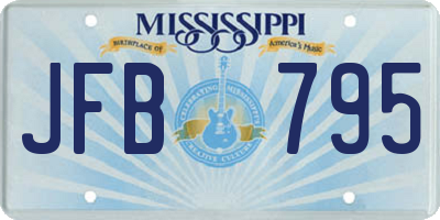 MS license plate JFB795