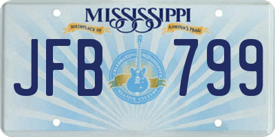 MS license plate JFB799