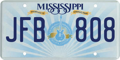 MS license plate JFB808