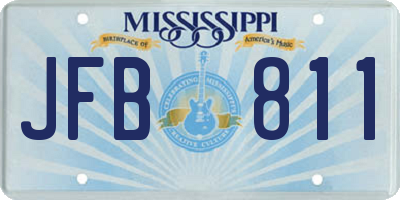 MS license plate JFB811