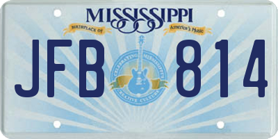 MS license plate JFB814