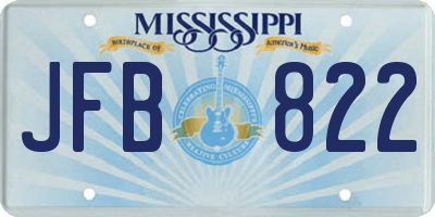 MS license plate JFB822