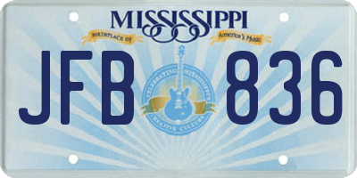 MS license plate JFB836