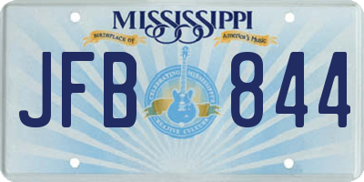 MS license plate JFB844