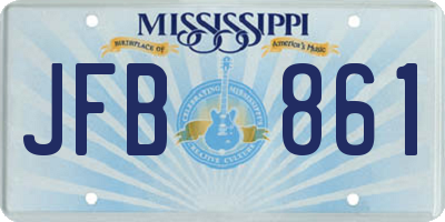MS license plate JFB861