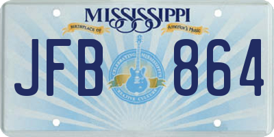 MS license plate JFB864