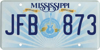 MS license plate JFB873