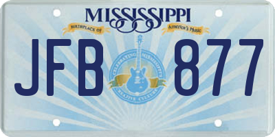 MS license plate JFB877